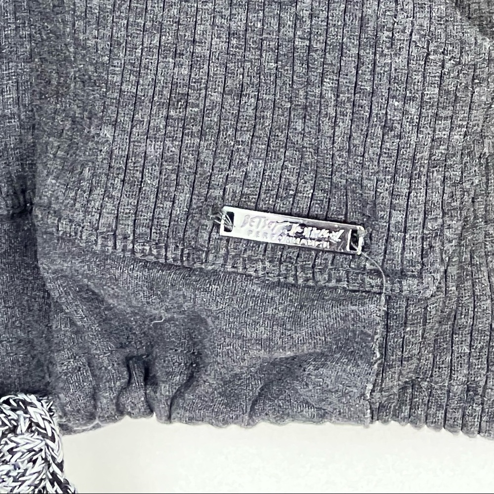 BETSEY JOHNSON PERFORMANCE Pullover hoodie sweater drawstrings charcoal … - Picture 3 of 9